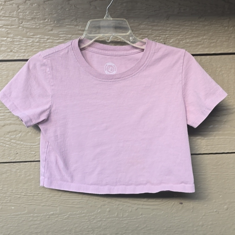 Urban Outfitters Crop Short Sleeve Tee Shirt Mauve XS